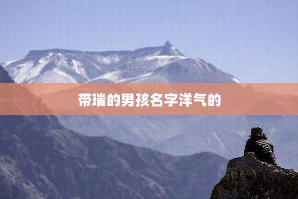 带瑞的男孩名字洋气的