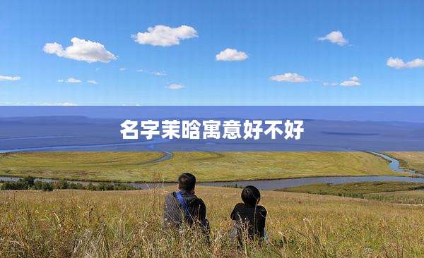 名字茉晗寓意好不好