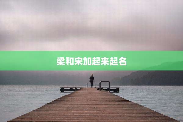 梁和宋加起来起名