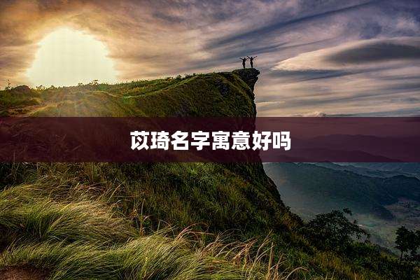 苡琦名字寓意好吗