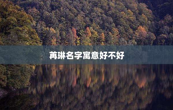 苒琳名字寓意好不好