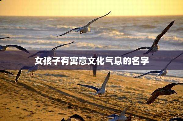 女孩子有寓意文化气息的名字