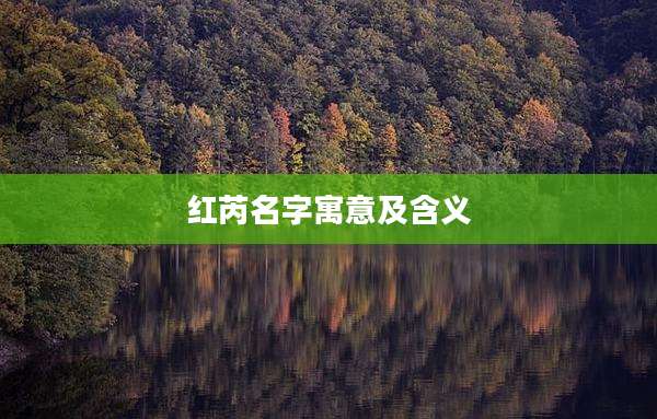 红芮名字寓意及含义