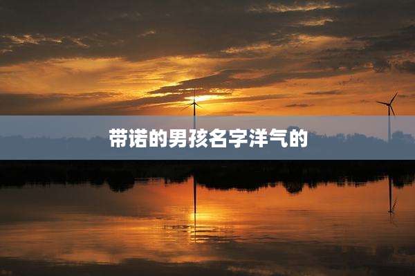 带诺的男孩名字洋气的