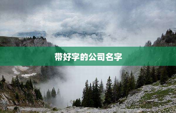 带好字的公司名字