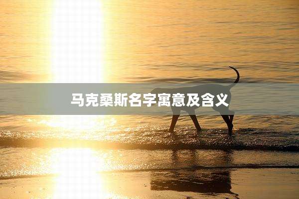 马克桑斯名字寓意及含义