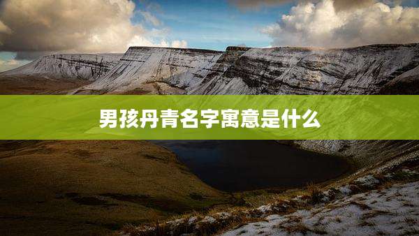 男孩丹青名字寓意是什么