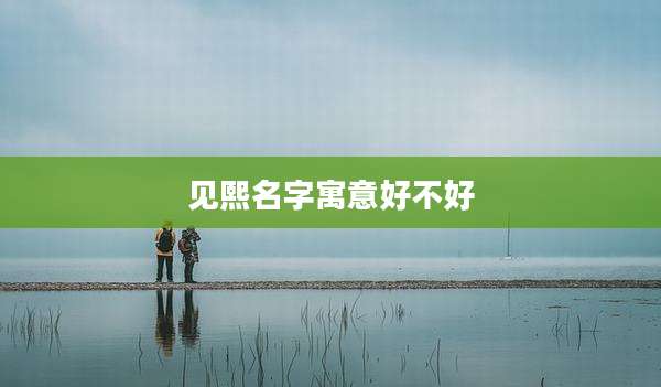 见熙名字寓意好不好