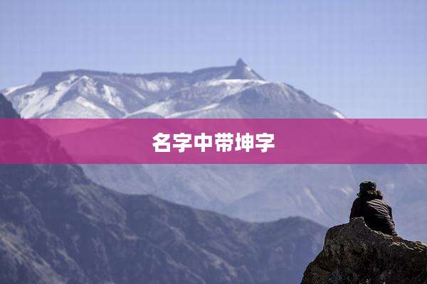 名字中带坤字
