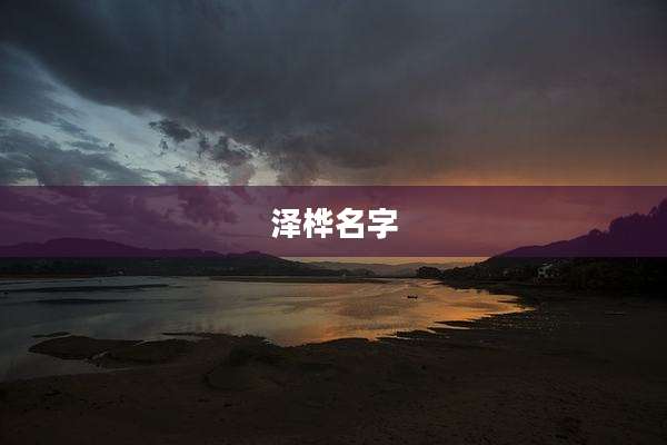 泽桦名字