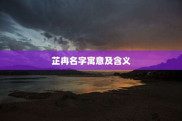 芷冉名字寓意及含义