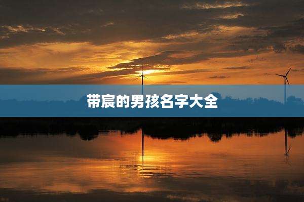 带宸的男孩名字大全