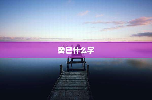 癸巳什么字
