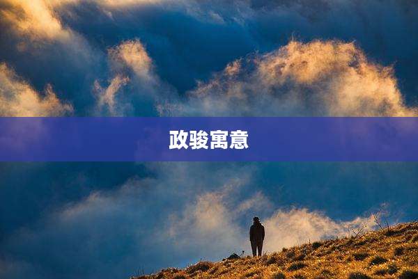 政骏寓意