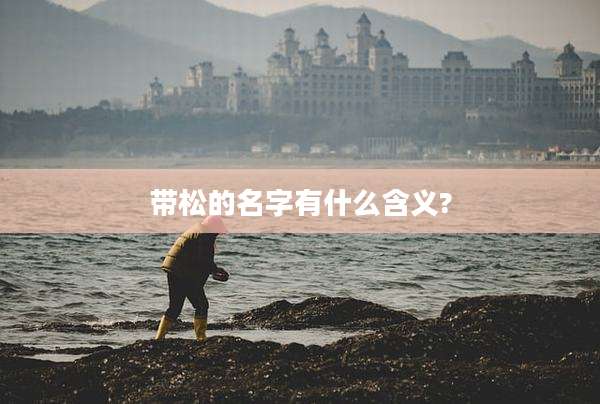 带松的名字有什么含义?