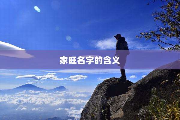 家旺名字的含义