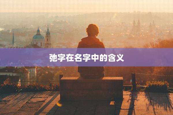 弛字在名字中的含义