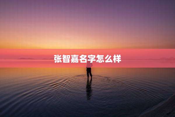 张智嘉名字怎么样