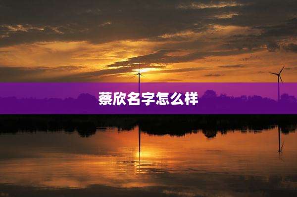 蔡欣名字怎么样