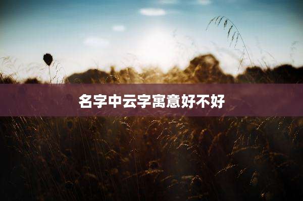 名字中云字寓意好不好