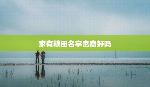 家有粮田名字寓意好吗