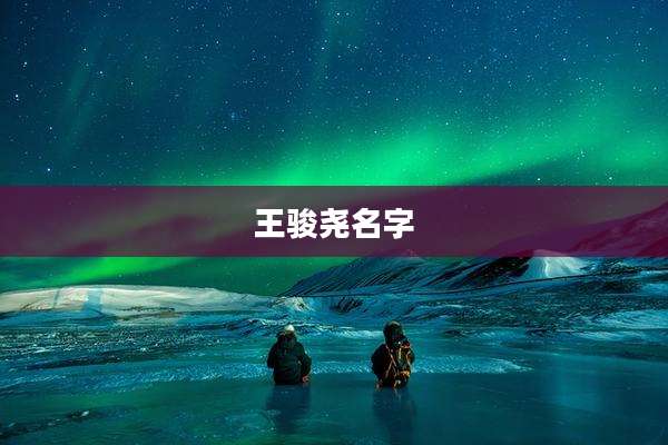 王骏尧名字