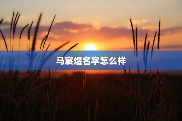 马宸煜名字怎么样