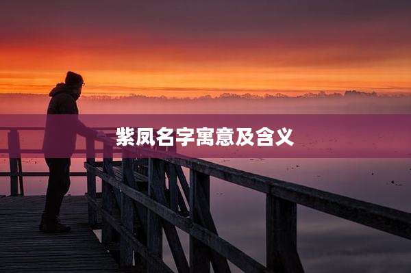 紫凤名字寓意及含义