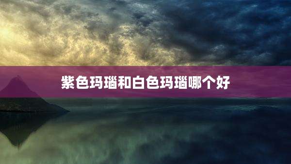 紫色玛瑙和白色玛瑙哪个好