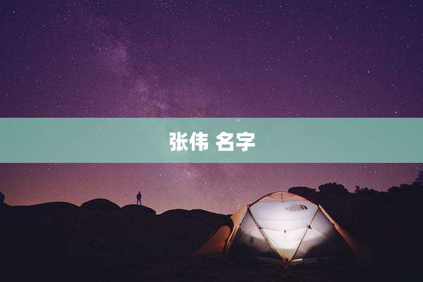 张伟 名字