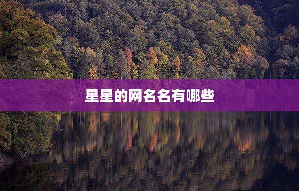 星星的网名名有哪些