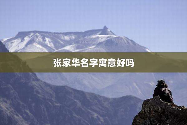 张家华名字寓意好吗