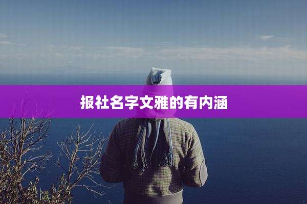 报社名字文雅的有内涵