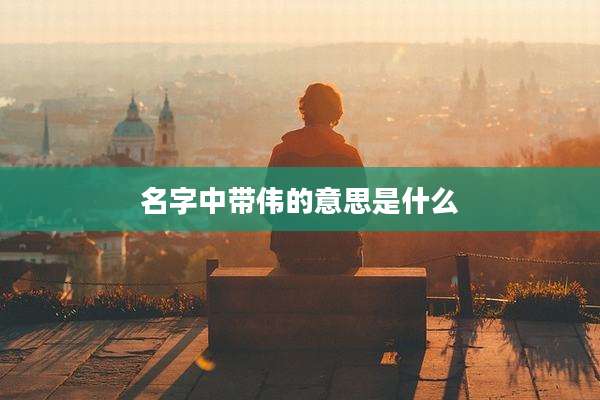 名字中带伟的意思是什么