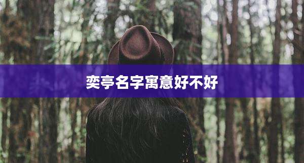 奕亭名字寓意好不好