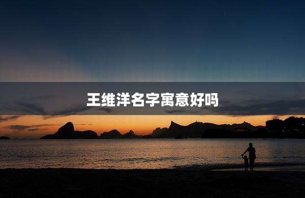 王维洋名字寓意好吗