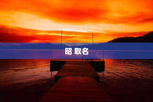 昭 取名