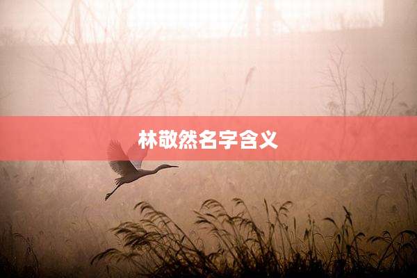 林敬然名字含义