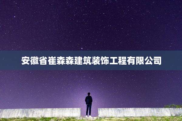 安徽省崔森森建筑装饰工程有限公司