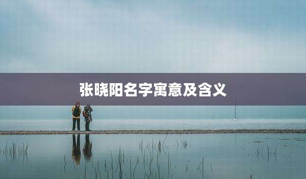 张晓阳名字寓意及含义