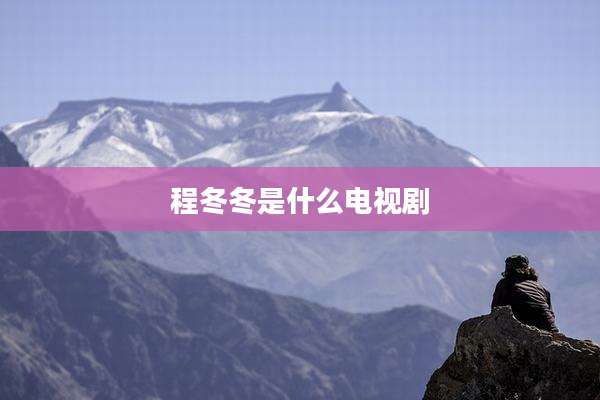 程冬冬是什么电视剧