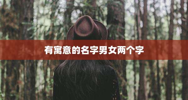 有寓意的名字男女两个字