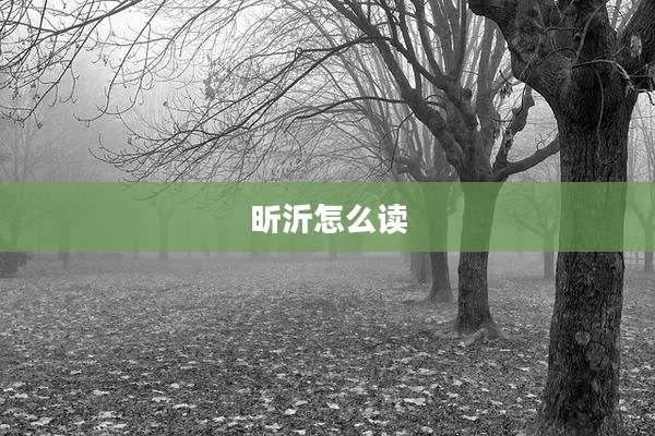 昕沂怎么读