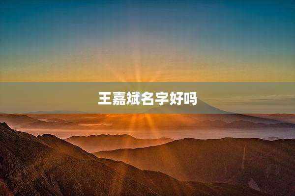 王嘉斌名字好吗