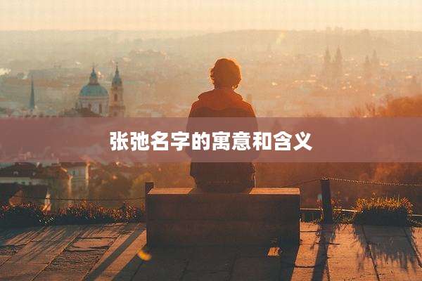 张弛名字的寓意和含义
