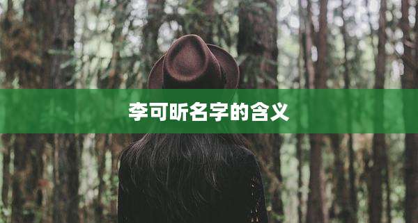李可昕名字的含义