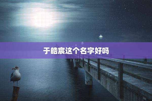 于皓宸这个名字好吗