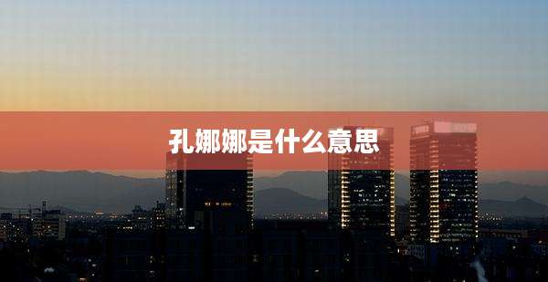 孔娜娜是什么意思