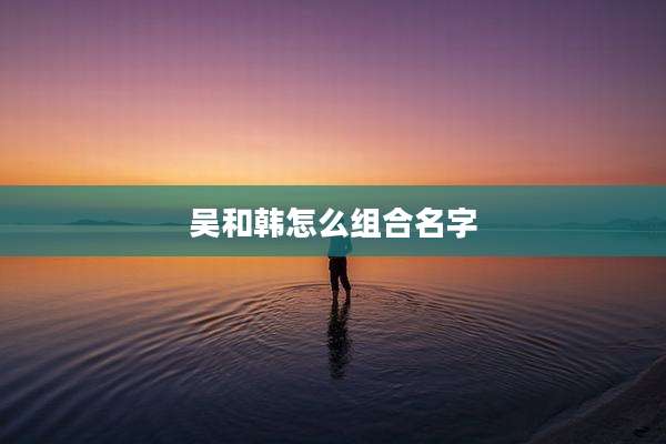 吴和韩怎么组合名字