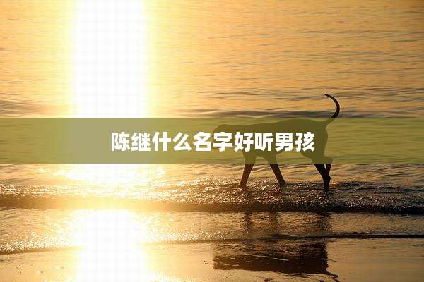 陈继什么名字好听男孩